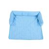 Dogs Cooling Mat Comfortable Portable Stylish Cooling Dog Bed with Head Support for Cage Car 70x70cm 27.6x27.6in