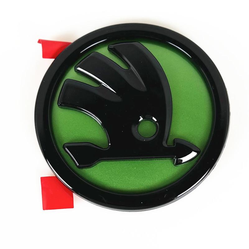 UINR6 80mm/90mm Emblem Car Front Hood Badge Rear Trunk Sticker For Skoda Fabia 2 3 Karoq Kodiaq Octavia 3 Superb 2 3 Combi Yet