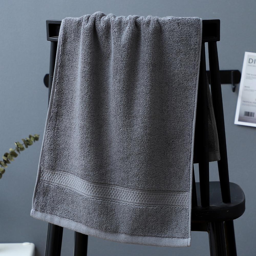 Spot large thickened cotton souvenir towel hotel men's sports face towel plain color broken gear water absorption