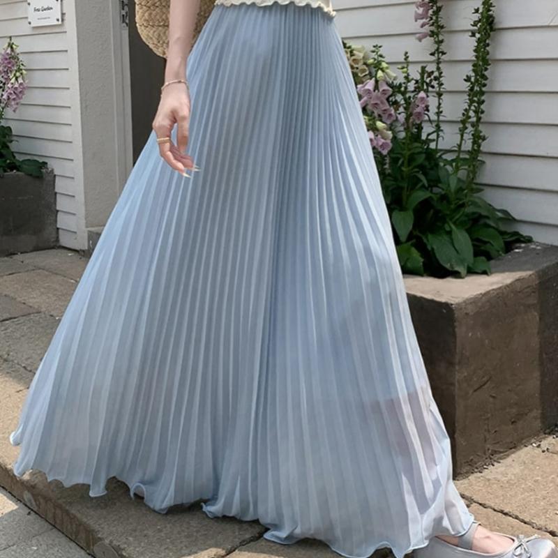 Navava Daily Fresh Pleated Banding Long Skirt Ns499