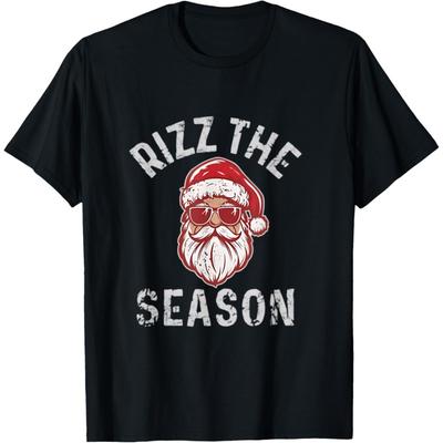 Rizz The Season Funny Santa Claus Christmas T-Shirt