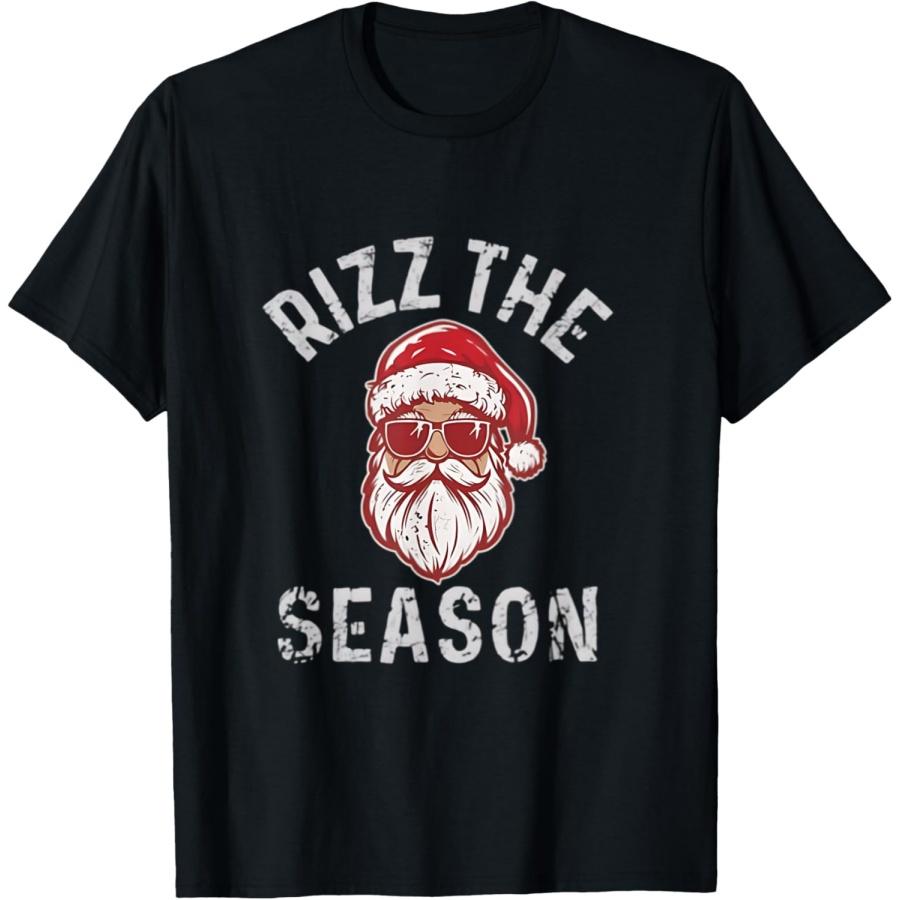 

Rizz The Season Funny Santa Claus Christmas T-Shirt XXXXXL чёрный