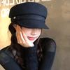 Korean High-end Hat Woolen Flat-top Beret Women's Autumn Fashion Versatile Octagonal Hat Showing Face Small Cap