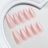 Sommerliche zarte und einfache rosa Katzenauge mittellange und lange Mandelnägel Europäischer und amerikanischer Ins-Stil abnehmbare Nagelkunst-Stücke 30 Stück