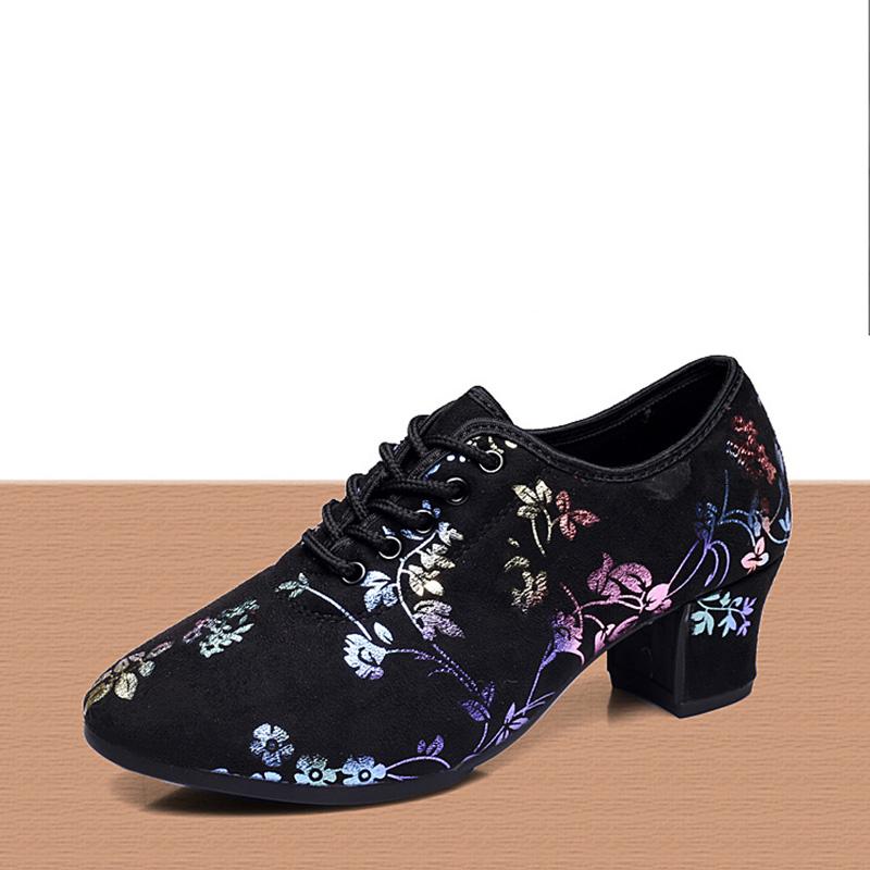 Mode Ballsaal Party Latin Modern Jazz Tanzschuhe Lehrer Praxis Tanzschuhe Gummisohle Mit Hohen Absätzen 5 CM