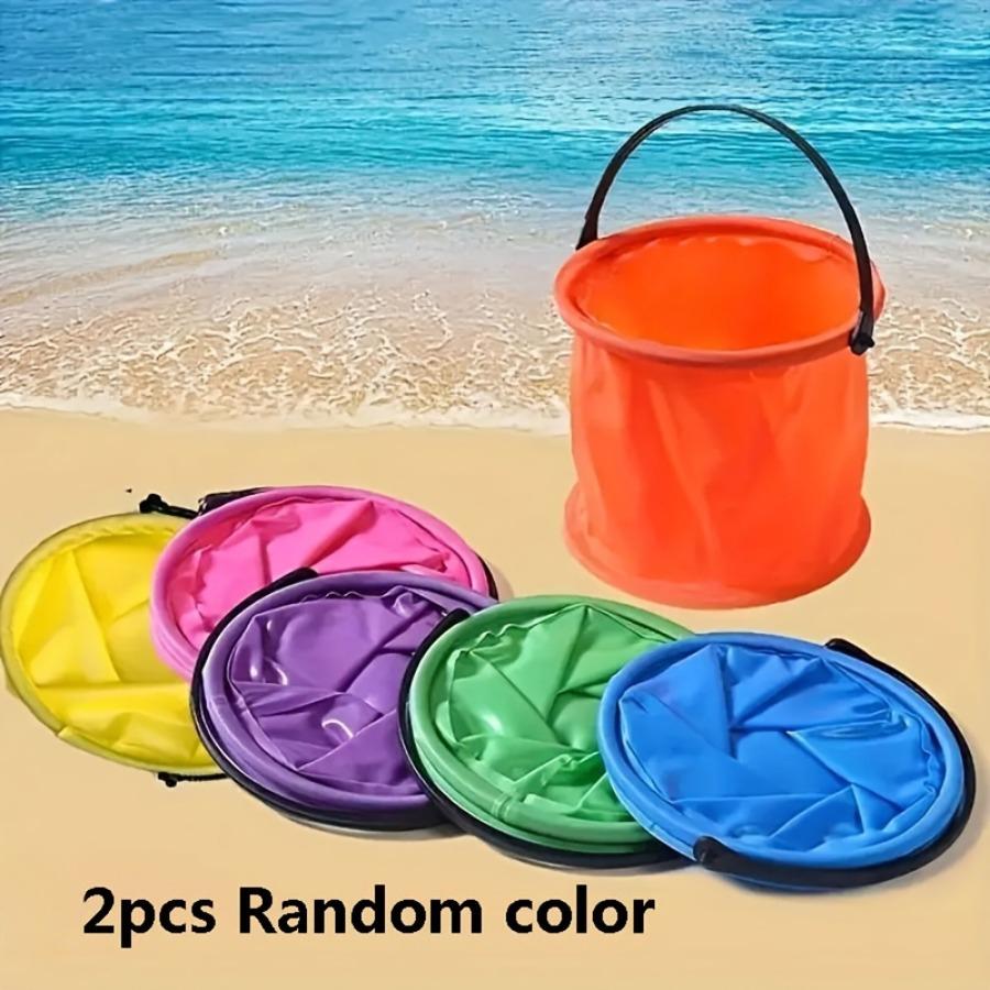 Zusammenklappbarer Strandeimer mit Griff, Kunstbedarf Waschbecher Stifthalter PVC Farbeimer Aquarelleimer