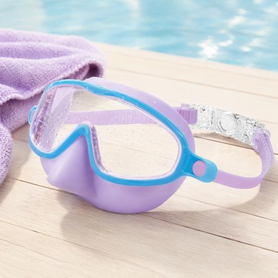 DYS 1/2 Pairs Children Swim Goggles with Earplugs, UV Protection Anti-Fog Pool Nose Cover, No Leakage Swimming Eyewear for Boys Girls