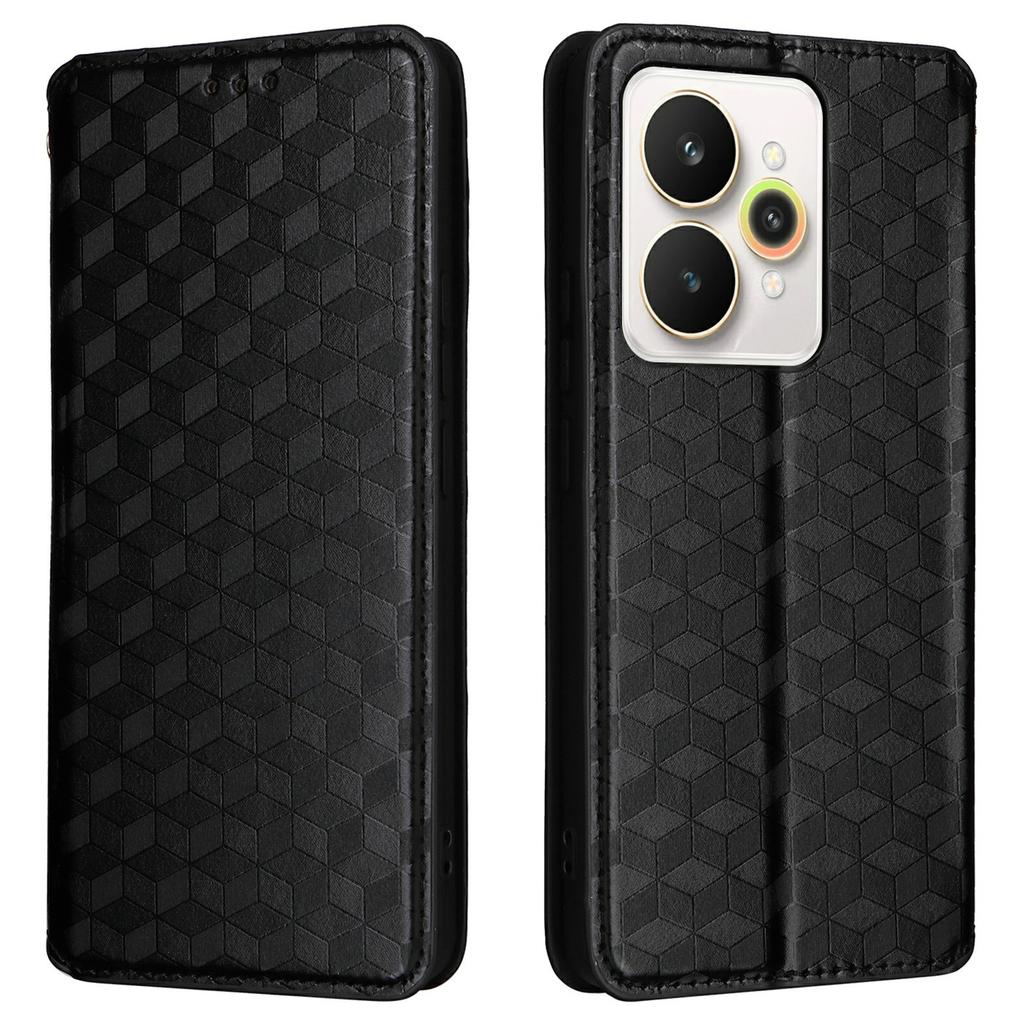 For Realme 15 Pro 5G/15 5G Case Wallet Rhombus Imprinted Leather Phone Cover