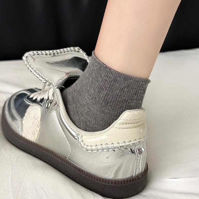 Summer and Boodles Shoes Cool and Gentle Milk Coffee Unlined Summer Short Socks Children's Slim Style Cotton