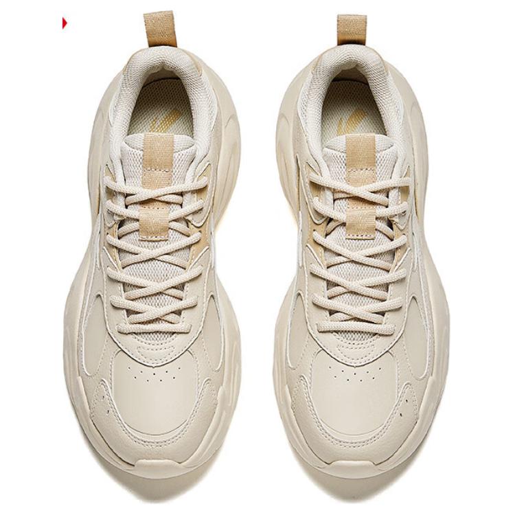 Anta Comfortable Versatile Non-Slip Wear-Resistant Low-Top Casual Shoes Men Sneaker Light-Brown 912438805-8