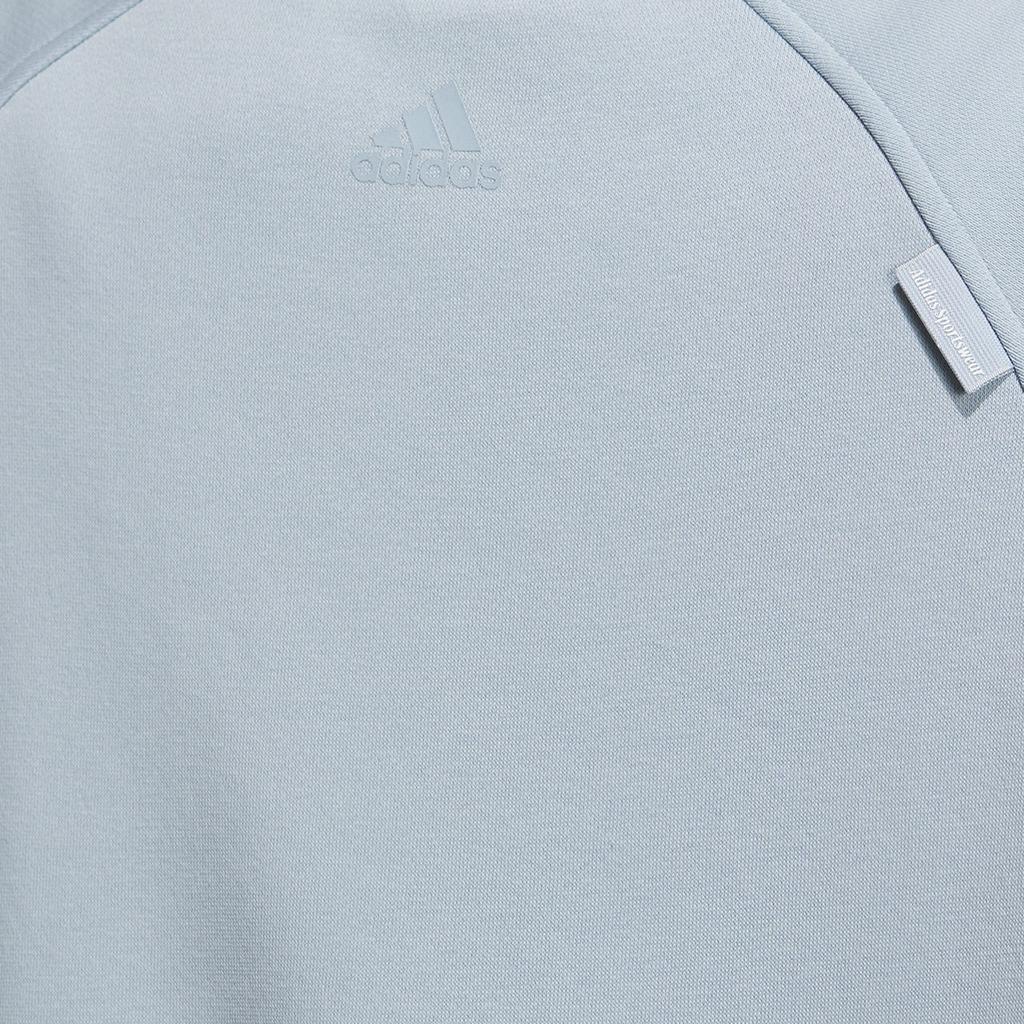 Adidas Small Logo Fleece Crew Sweatshirt Women Sweatshirt Light-Blue IX6791