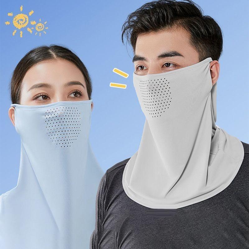 1Pieces UV Protection Outdoor Neck Wrap Cover Sports Sun Proof Bib Ice Silk Mask Face Cover Mountaineering Scarf Christmas Gifts