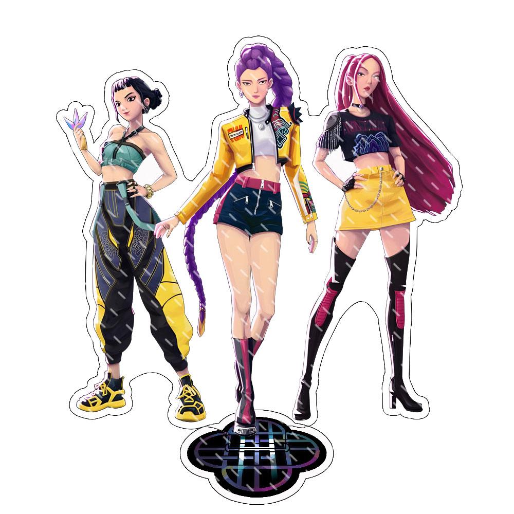 Anime KPop Demon Hunters Figure Acrylic Stand Model Rumi Mira Zoey Birthday Tabletop Decoration Christmas Fans Gifts 15cm