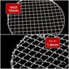 304 Stainless Steel BBQ Grill Net with Legs - Round and Square Options for Electric Stoves, Fire Pits, Roasting, Oil Draining, and Drying.