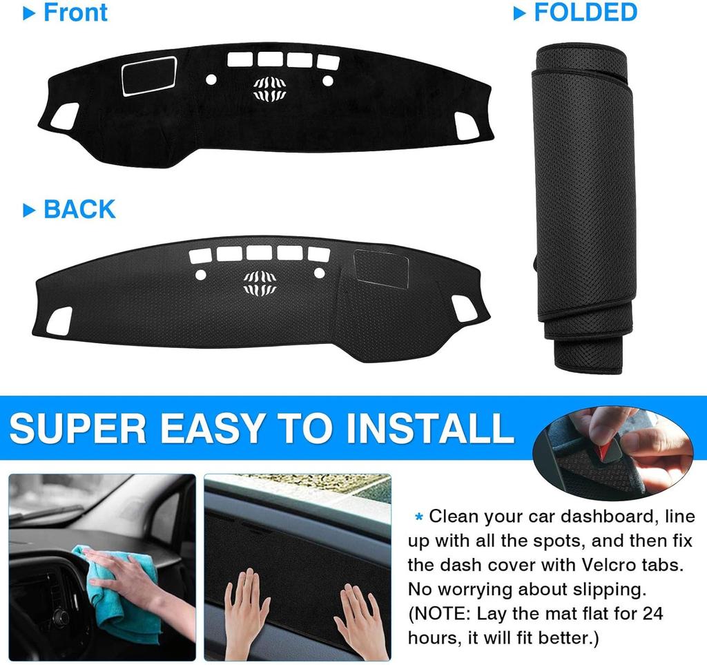 Dashboard Cover Mat for 2020 2026 2026 Kia Telluride Accessories Dash Cover Flannel Dash Mat Sunshade Glare UV Rays Protector