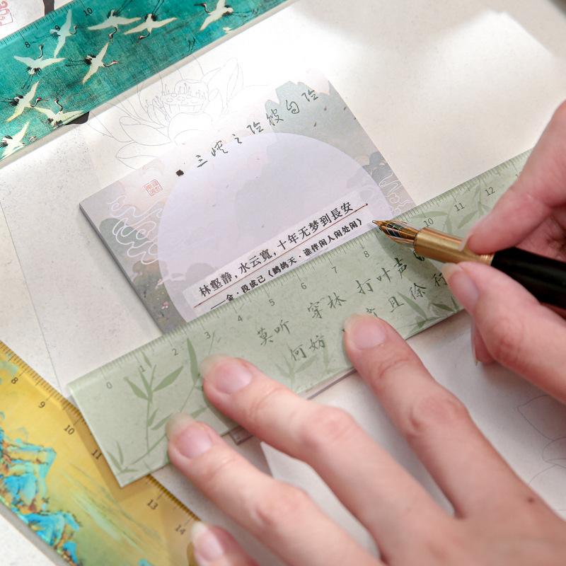 Mr. Paper Acrylic Ruler - Starry River Series: Ancient Art Style Student Stationery.
