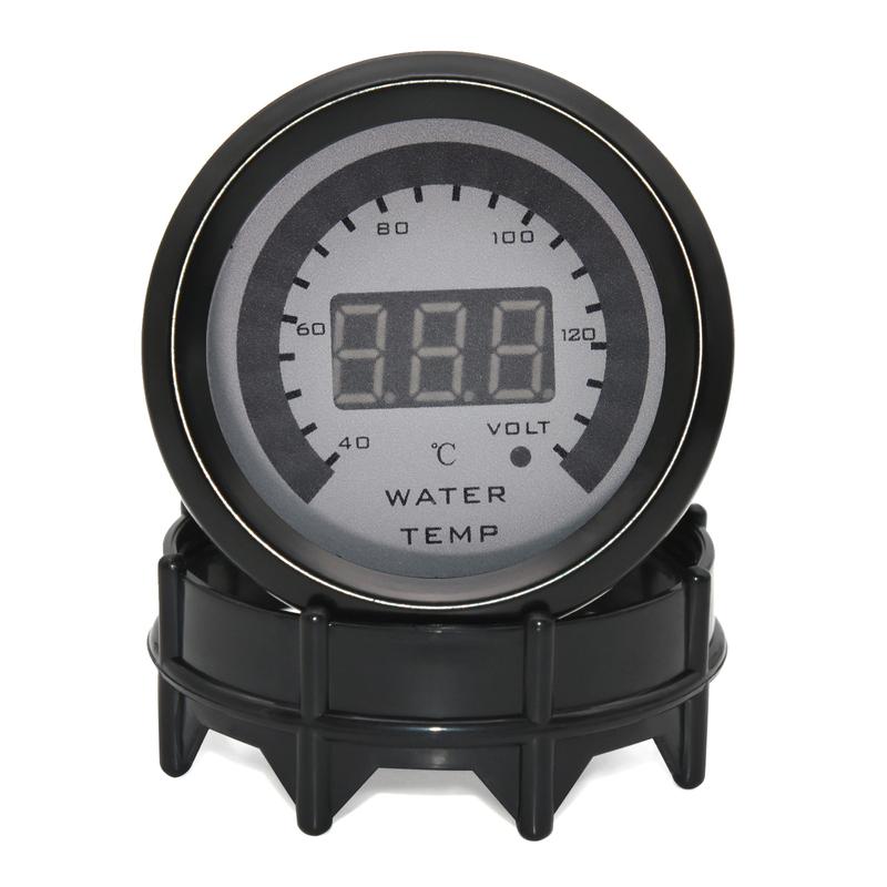 52mm Digital Water Temperature Gauge Car Racing Modification 40~140 Celsius Temp Meter With Sensor Adapter 1/8NPT Custom