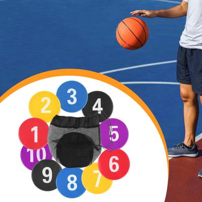 10 Stück nummerierte Bodenmarkierungen Landmarkenmatten Übungs-Fußabdruckmatte Stille Trainingsmarkierungs-Pads für