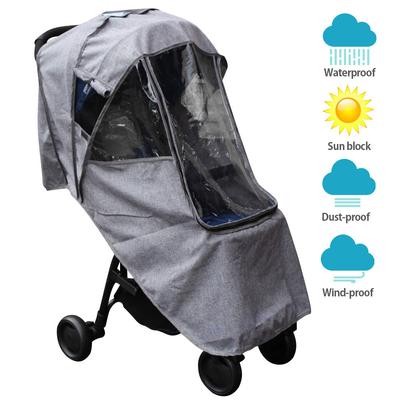 Universal Pushchair Rain Cover Waterproof Stroller Raincoat Foldable Full Protection Rainwear Cover Sun Shade for Outdoor Travel