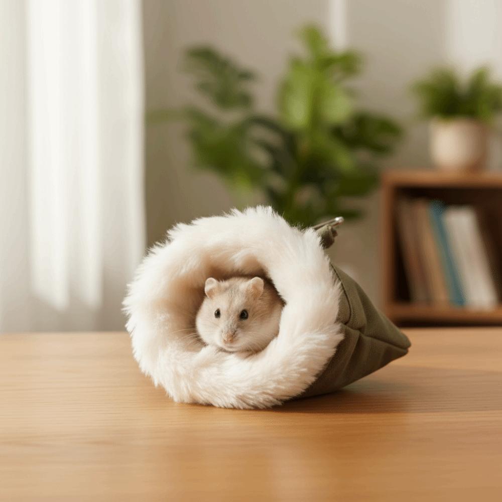 Comfortable Hamster Sleeping Bag Soft Pet Cotton Nest Hamster Plush Nest  Small Pet Use