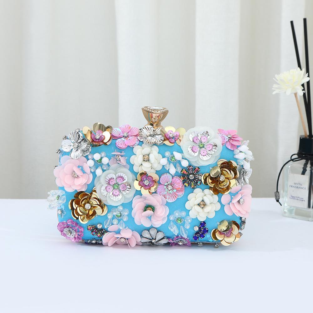 Women's Floral Evening Clutch: Elegant High-End Wedding and Banquet Handbag