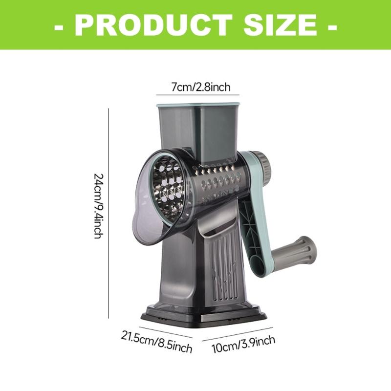 Three Function Manual Grater With modifiable Plates For Slicing Shredding And Grating Vegetables Effortlessly