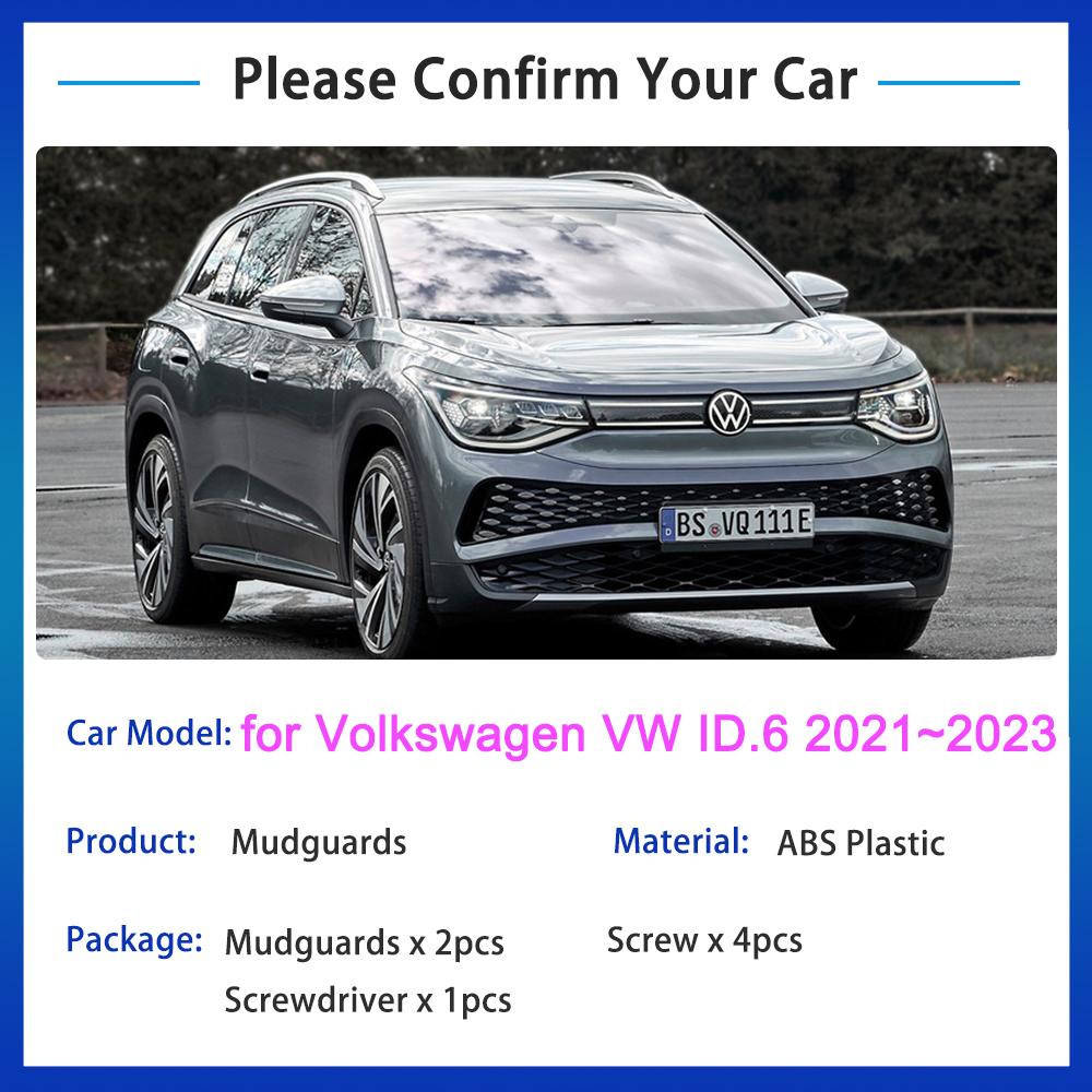 For Volkswagen VW ID.6 ~2023 2022 Mudguards Anti-splash Upgrade Front Rear Wheel Fender Mudflaps Car Stying 4Pcs