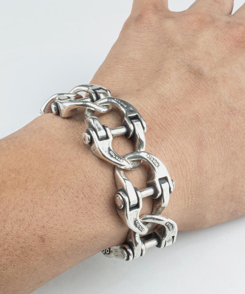 Sheen666 Industrial Series Sts009 Connecting Link Silver Bracelet