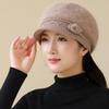 Women Winter Hat Plush Fur Lined Warm Cap For Women Casual Rabbit Fur Blend Streetwear Outdoor Fashion Knitted Hat