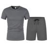 Men's Summer Mesh Basketball Set: Breathable Short Sleeve Tee + Solid Color Shorts