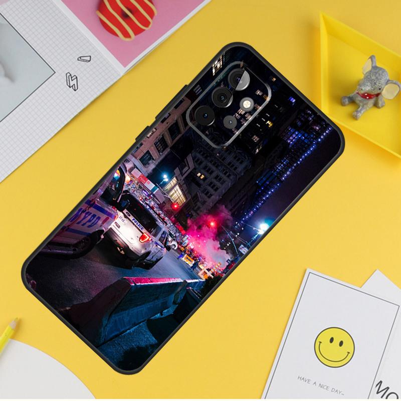 Police Car Case For Samsung Galaxy A53 A33 A23 A13 A06 A56 A16 A36 A55 A35 A17 A54 A34 A14 A52 A32 A15
