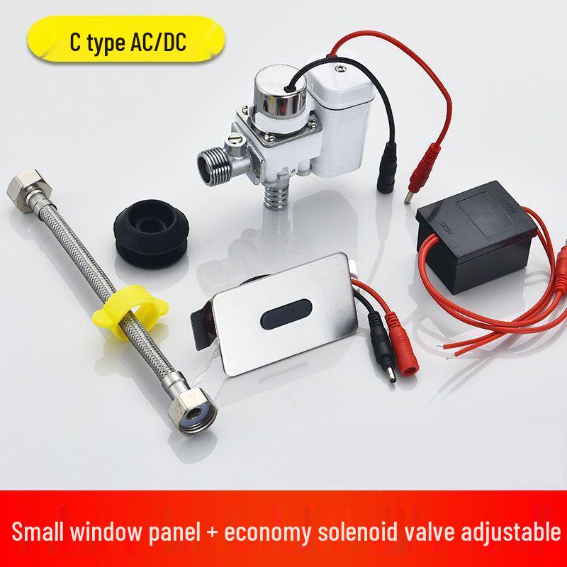 Automatic Urinal Flusher Kit: 6V Solenoid Valve & Battery Box with Sensor Accessories
