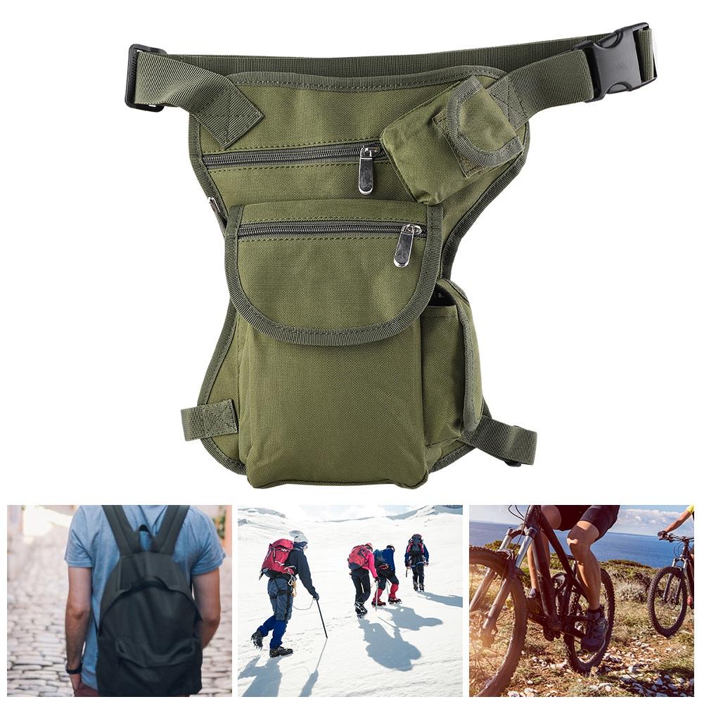 Multi Pockets Drop Waist Leg Bag Military Utility Motorcycle Racing Thigh Pouch(army Green)