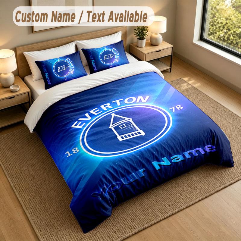 Sengetøjssæt 1 Dynebetræk 2 Pudebetræk Everton FC Print Blødt Sengetøj Soveværelse Indretning