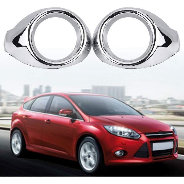 Nebelscheinwerferblende für Ford Focus 2012 2013 Paar Frontstoßstange Nebelscheinwerfer Zierring Halterung Chrom für Ford Focus 2012 2013 2014 2014
