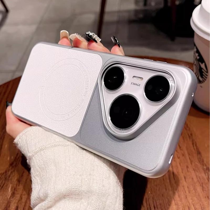 Applicable To Huawei Pura11pro Mobile Phone Case, Lychee Pattern, Advanced Magnetic Attraction, Ultra-thin Pura11pro Simple Heat Dissipation