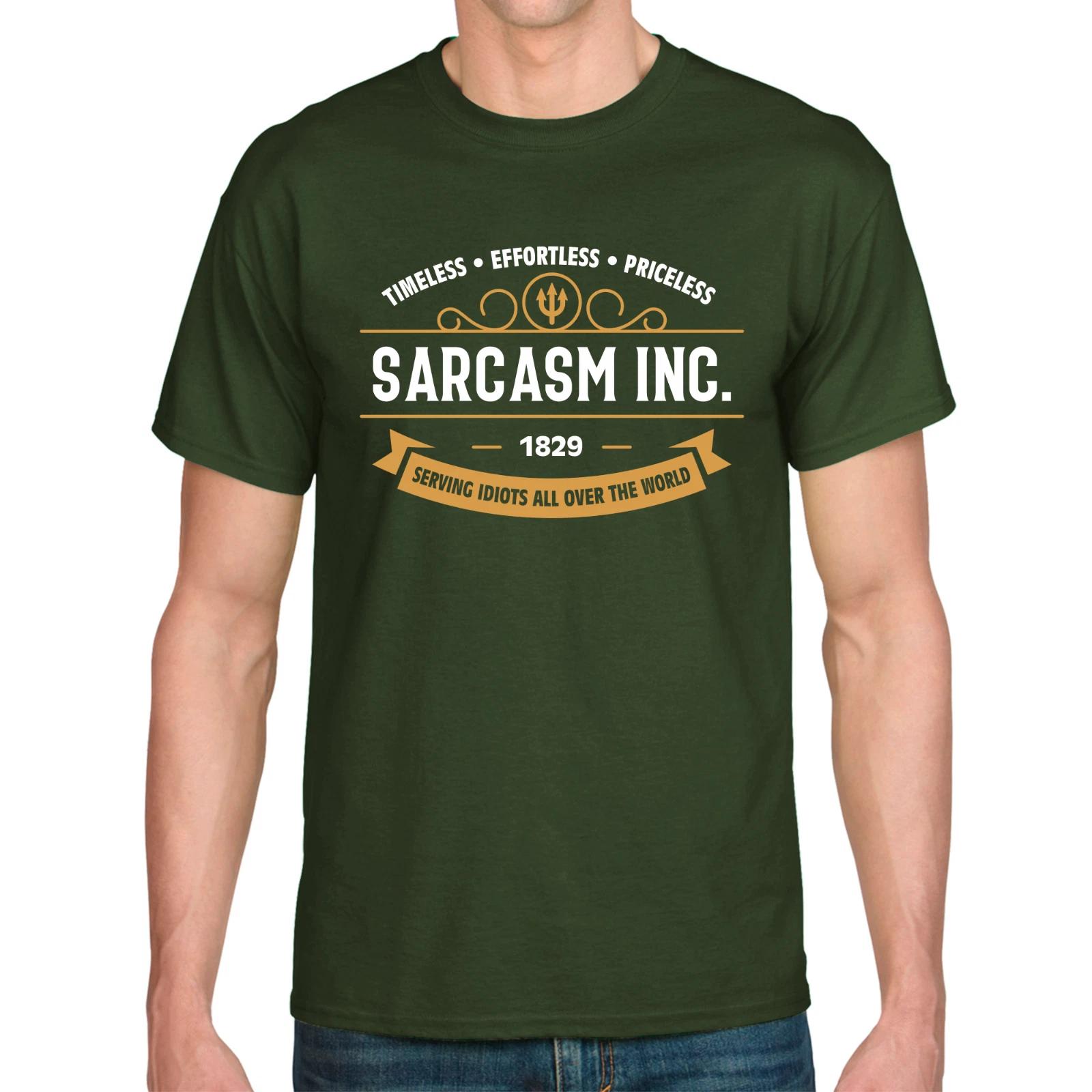 Men s and Women s T-shirts SARCASM INC. Sarcasm Irony Evil Evil Sayings Funny Comedy Fun XXXXL