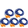Corded Ear Plugs Reusable Silicone Earplugs with String Banded Earbuds for Sleeping Studying Swimming Noise Cancelling Eartips
