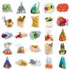 50-Pack Realistic Fruit & Vegetable Waterproof Stickers for Food Decoration and Notebook Planning
