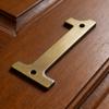 Solid Brass House Number Sign, 2.75 Inch (70mm) Metal Address Plaque for Mailbox, Apartment, Exterior Door, Number 8