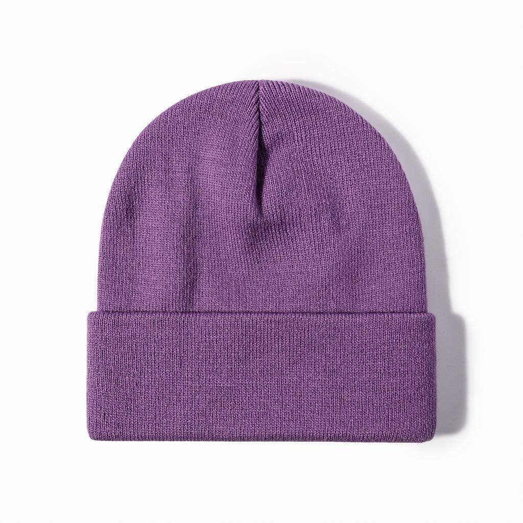 Knitted Wool Hat Autumn And Winter New Face Small Solid Color Light Board Warm And Cold Cover Cold Hat