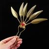Girl Hair Accessories Thai Headdress U Shape Hairpin Metal Hair Sticks Ancient Style Headwear