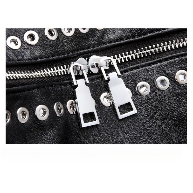 Luxury Women Genuine Leather Backpack Rivet Multifunctional Shoulder Bag Female Retro Travel Bag Teenage Girls Fashion Schoolbag