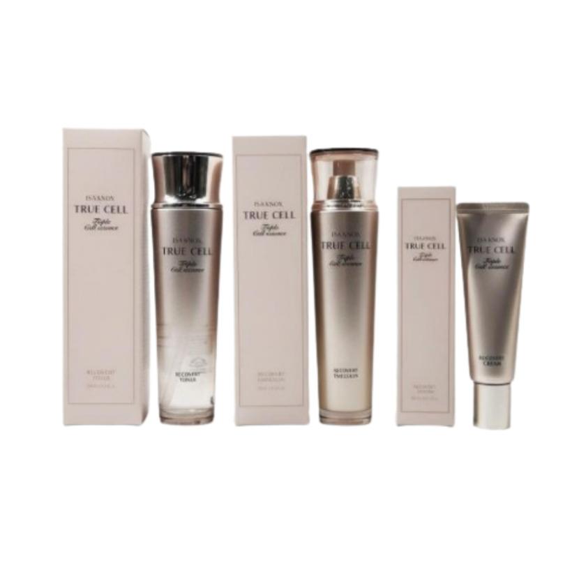 ISA KNOX Triple Truecell Recovery 3 Set Anti Aging Skincare Set Toner 150ml Emulsion 130ml Cream 50ml Anti aging K-Beauty