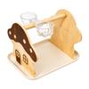Wooden MushroomShaped Bird Stand Stable Tabletop with Catch Tray Easy to Clean for
