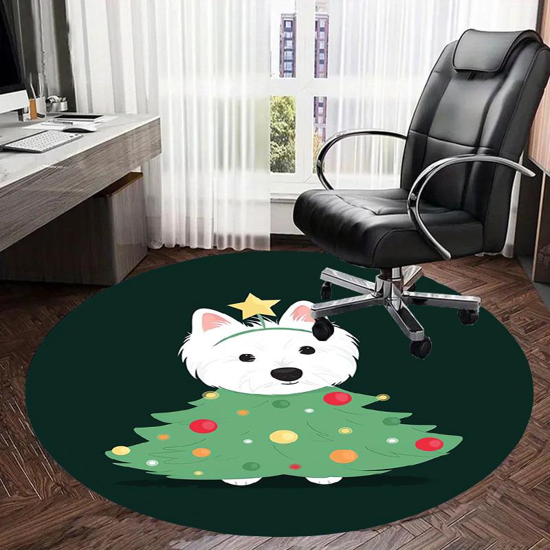 1pc Cute Dog Round carpet, Made of Polyester,Living Rooms, Or Bedrooms, a Cool Rug for The Living Room.ydt26197