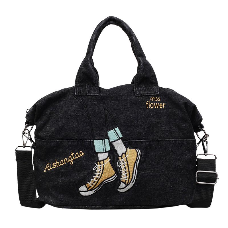 

2025 Retro Large Capacity Crossbody Shoulder Bag - Versatile Travel & Student Handbag 33*14*23 cm чорний