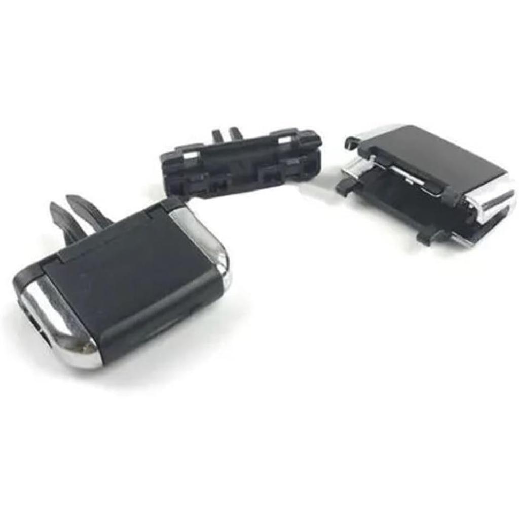 4PCS Brown Front A/C Air Vent Outlet Tab Clip for Toyota Prado LC120 2003 2004 2005 2006 2007 2008 2009 (Black)