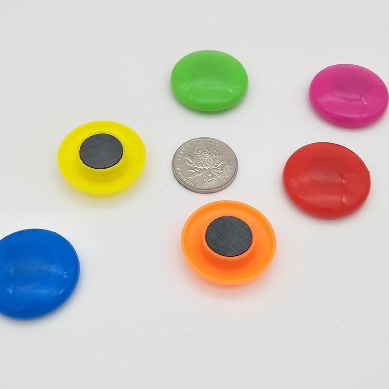 Mm Colored Round Plastic Magnetic Magnet For Fridge Whiteboard Blackboard