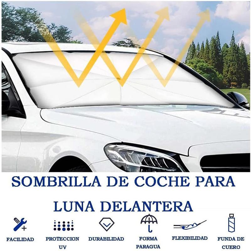 In-vehicle Front Car Sunshade Foldable Large Size Car Sunshade Anti Uv Rays Car Umbrella For Front Mones For Most Cars Suvs